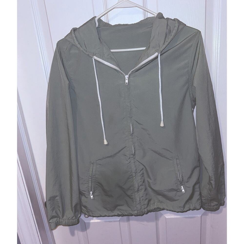 J. Galt for Brandy Melville Shanghai  Windbreaker Light Mint Blue Jacket Size S
